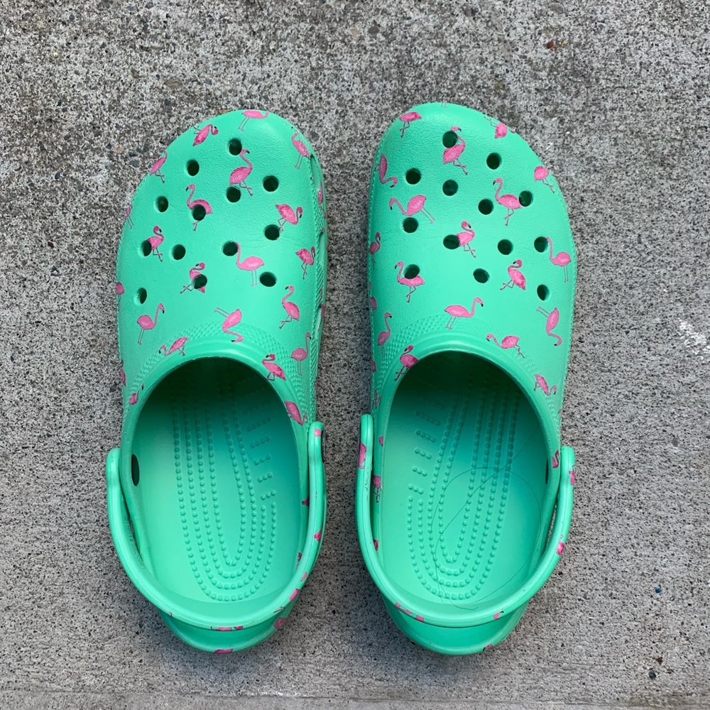 Crocs original Classic EVA flamingo clogs Size 10